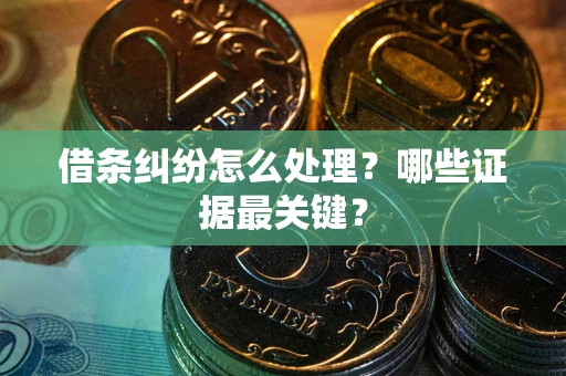 北京借条纠纷怎么处理？哪些证据最关键？