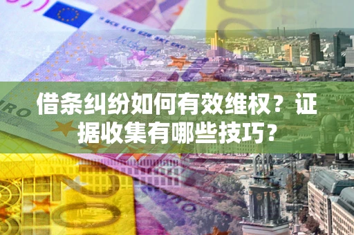 北京借条纠纷如何有效维权？证据收集有哪些技巧？