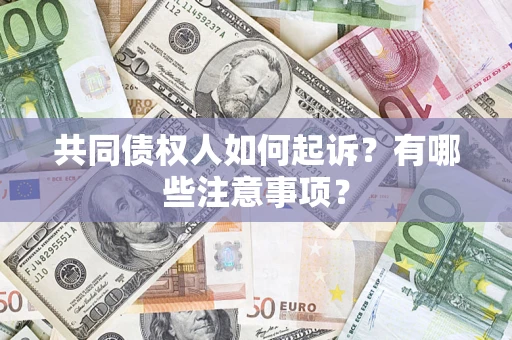 北京共同债权人如何起诉？有哪些注意事项？